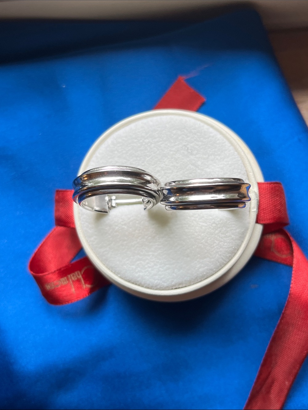 Sterling Silver Double-Band Hoop Earrings